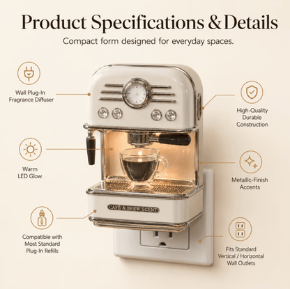☕ Retro Espresso Machine Plug-In Diffuser