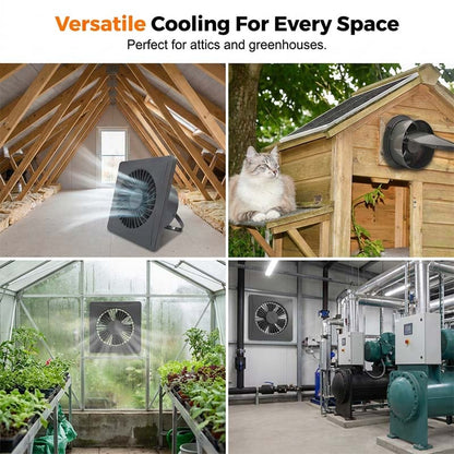 🔥Solar Powered Exhaust Fan Kit for Greenhouse & Attic 🌞💨