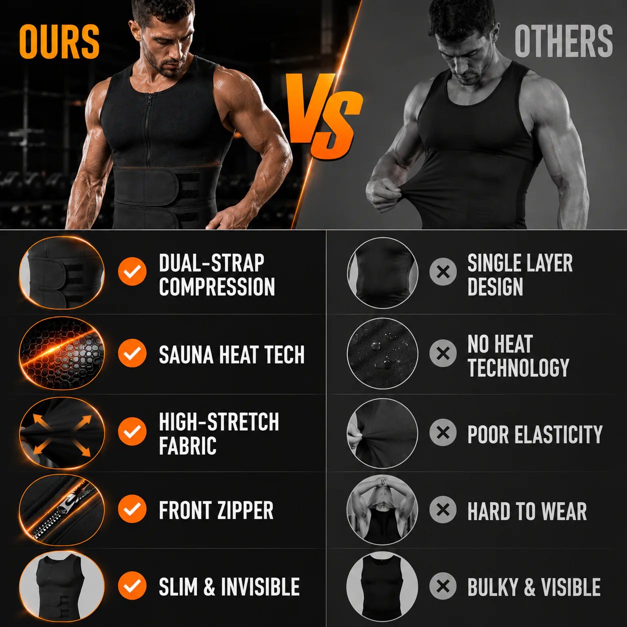 Men's Sweat Sauna Shaper Vest🔥