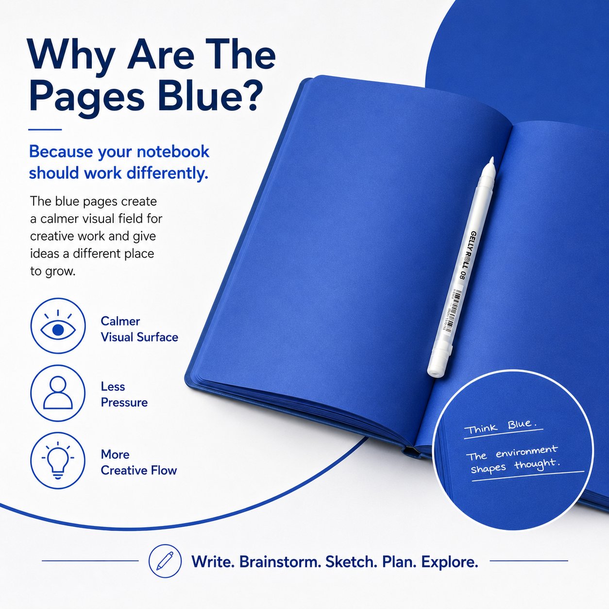 📘 Notedfy Think Blue Notebook – A Different Page for Better Ideas 💙