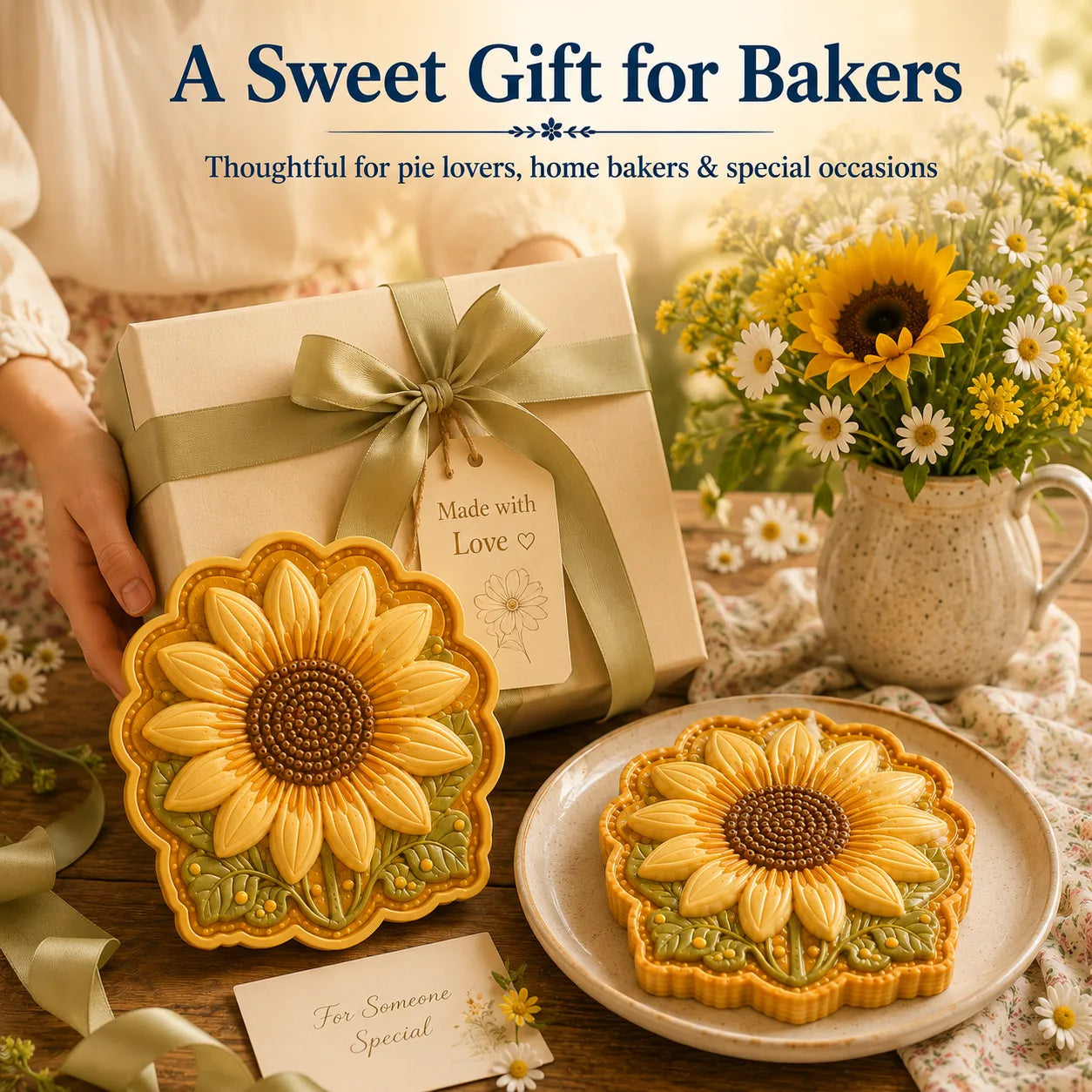⏳ Last Day 49% OFF – 🌸 8-Design Spring Garden Mini Pie Mold Collection | Reusable Embossed Molds for Shaping Detailed Bee, Butterfly, Ladybug, Sunflower, Cottage & More 🥧✨