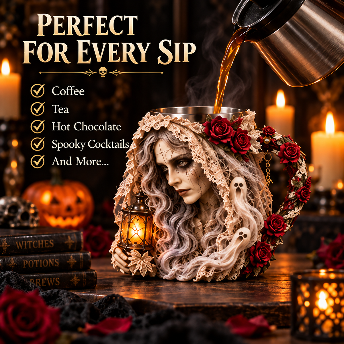🎃 Halloween Collector’s Special | The Spirits Come Alive™ Sculpted Mug Collection – Save 53%