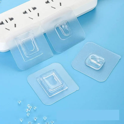 10/20-Pair Double-Sided Adhesive Wall Mounted Hooks