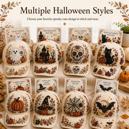 Halloween Beaded Embroidery Hat DIY Kit