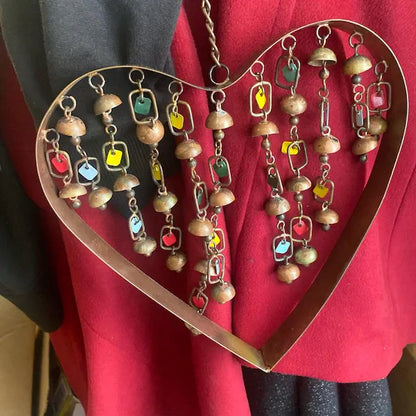 💖 Heart Wind Chime – Handcrafted Metal Garden Ornament