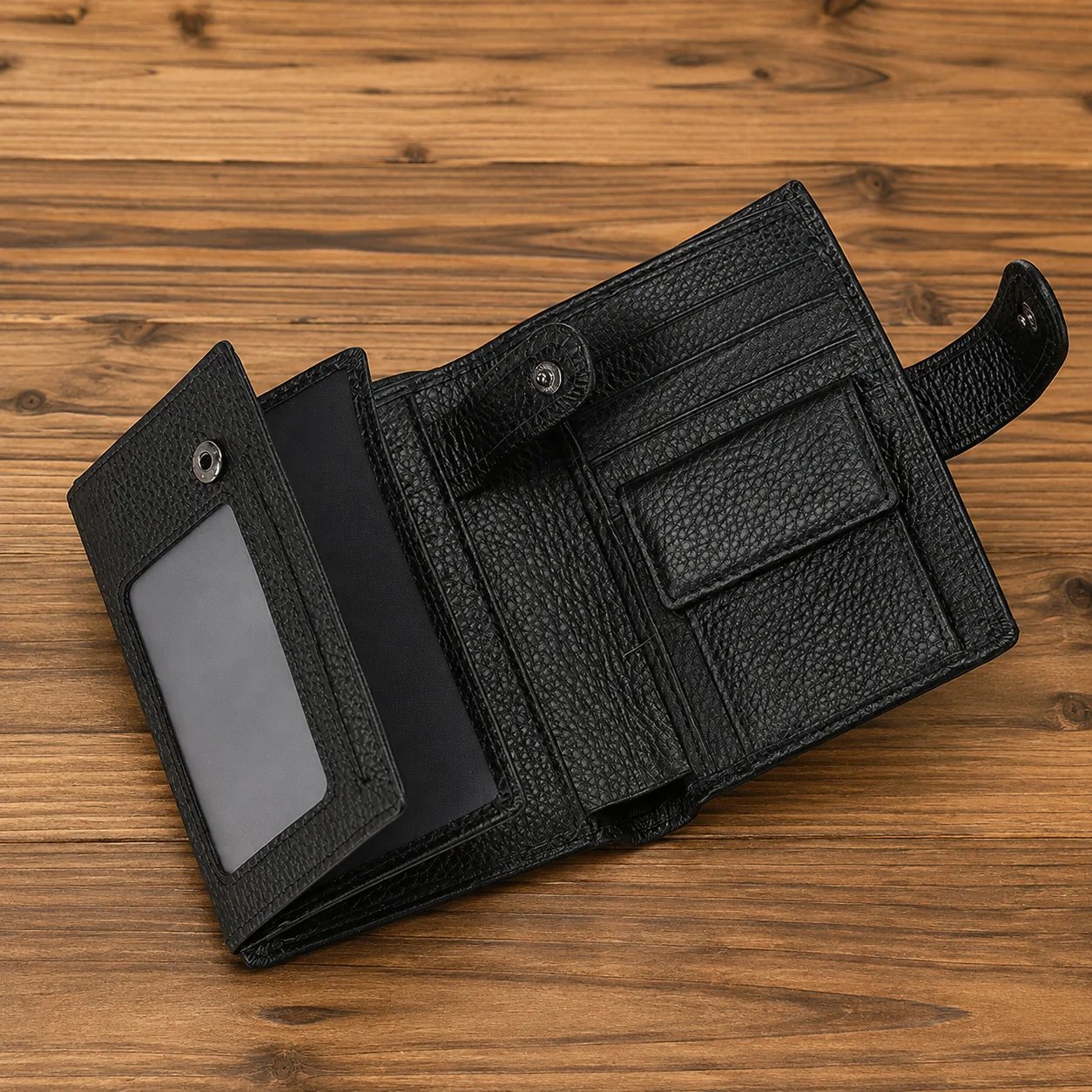 💼Top-Grain Leather Wallet for Men & Women – Bi-Fold / Tri-Fold with Coin Pocket & Multiple Card Slots