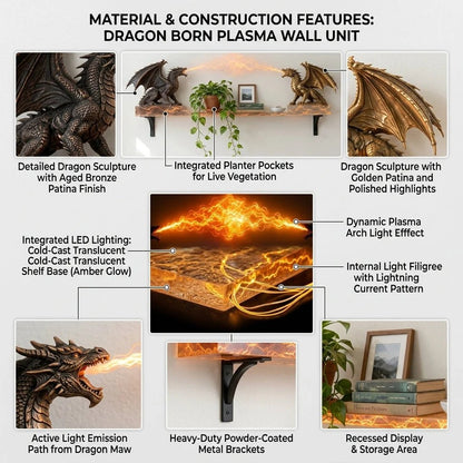 🐉 Dragon Duel Plasma Beam Wall Shelf Light