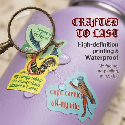 🎁Last Day Promotion 49% OFF🔥50‐Pack Medieval Meme Stickers – Extra‐Large, Waterproof, Peel & Stick
