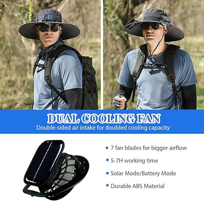 🔥2026 Summer Hot Sale 49% OFF⚡Solar Fan Sun Hat🎁