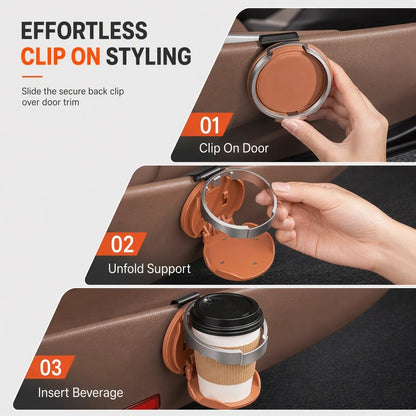 Foldable Car Cup Holder with Hook – 5 Interior Colors