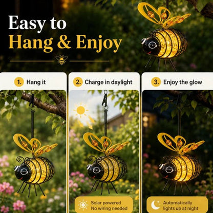 🎉🌙🍃🪴 49% OFF! Hanging Solar Bee Light – Warm Amber Glow, Flicker-Free, Perfect for Garden Parties, Camping, or Kids’ Rooms – Spread Joy Day and Night 🌞🌜