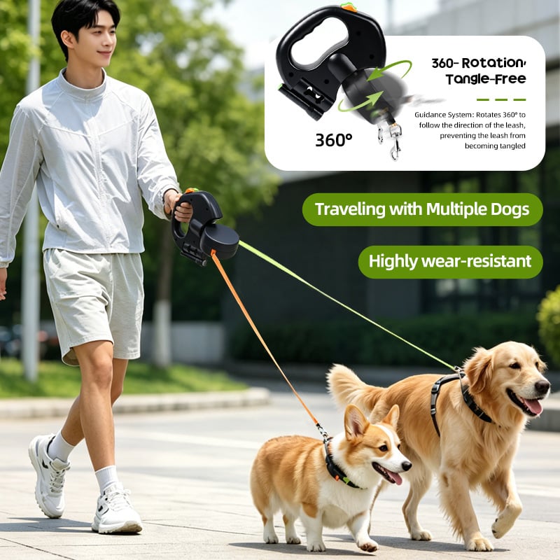 2-in-1 Multifunctional Retractable Dog Walker