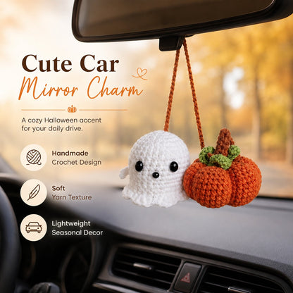 🎃 Add Cozy Halloween Charm to Every Drive 👻 Handmade Crochet Car Mirror Charm
