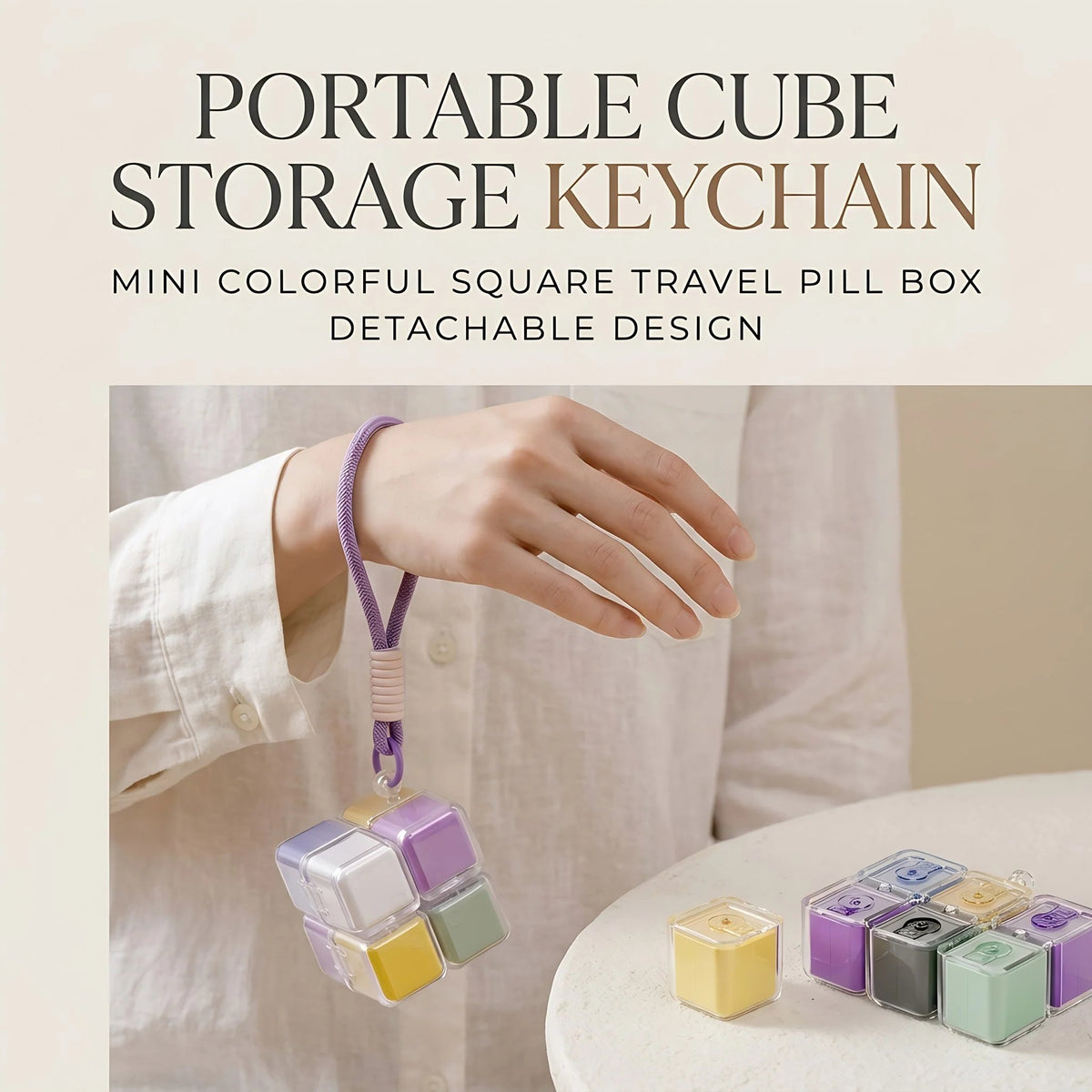 🔥LAST DAY 50% OFF - 🧩8-Compartment Magic Cube Pill Organizer