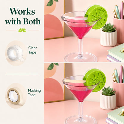 COCKTAIL GLASS TAPE DISPENSER