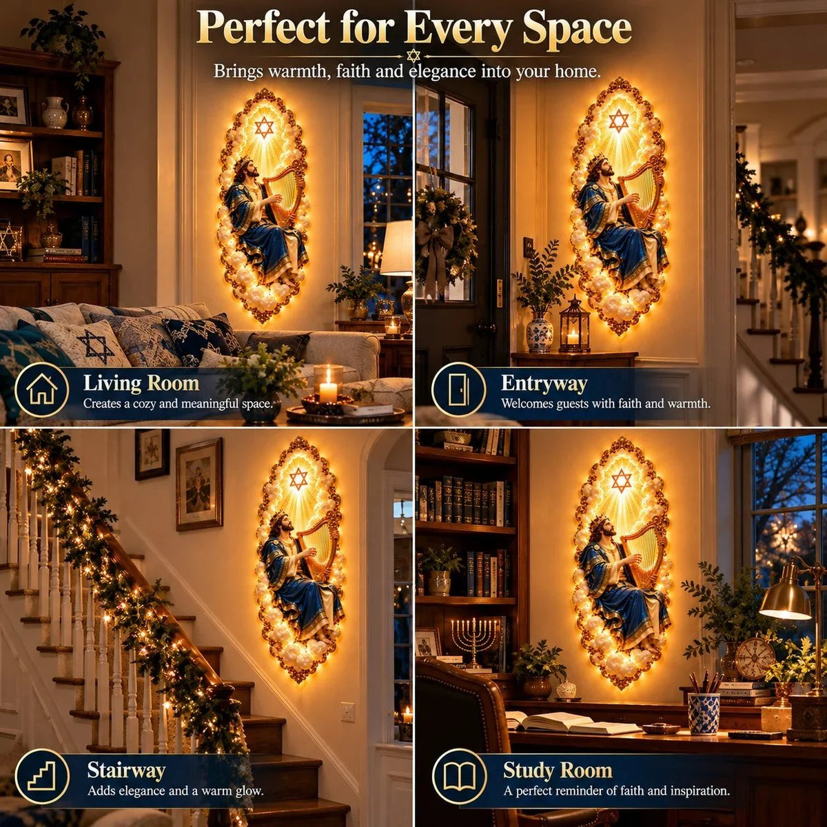 ✡️ Light of the High Priest | Illuminated Jewish Heritage Wall Art ✨