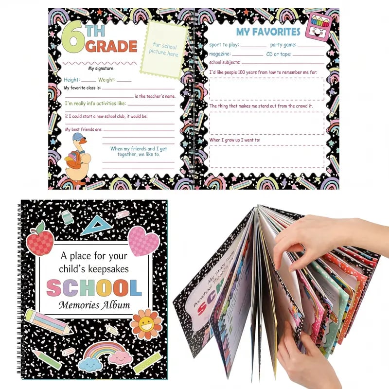 🎓 My School Years Memory Book – Preserve Every Precious Moment From Preschool To Graduation