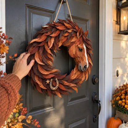 🔥HOT SALE🔥🐴 Rustic Horse Wreath