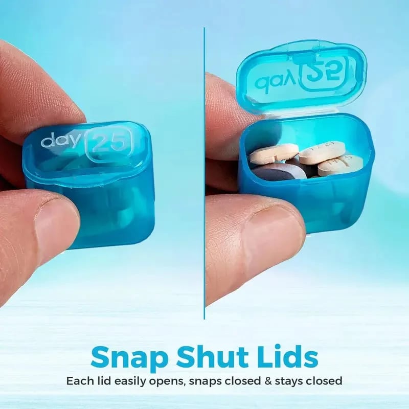 🎉💊31 Days Pill Box-Monthly Pill Organizer-Arthritis-Friendly Easy-Open Lids