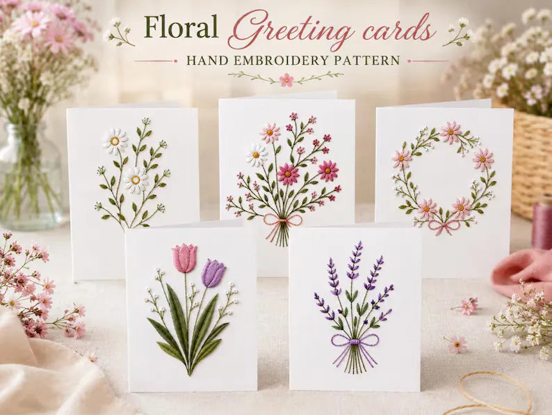 🌲 🪡 Christmas Hand Embroidery Card DIY Kit | Stitch Your Way Into the Christmas Spirit ✨ 🎁
