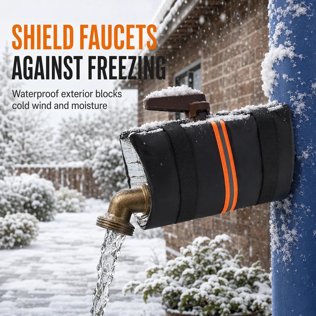 2pcs Outdoor Faucet Cover for Winter Freeze Protection