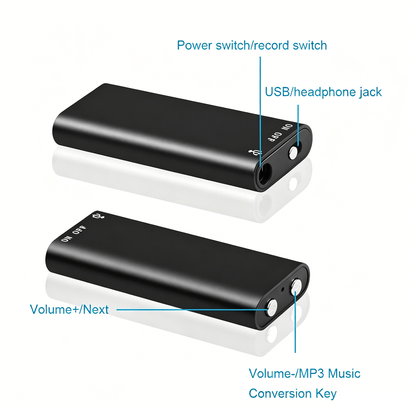 🎙️ HD Digital Voice Recorder & MP3 Player
