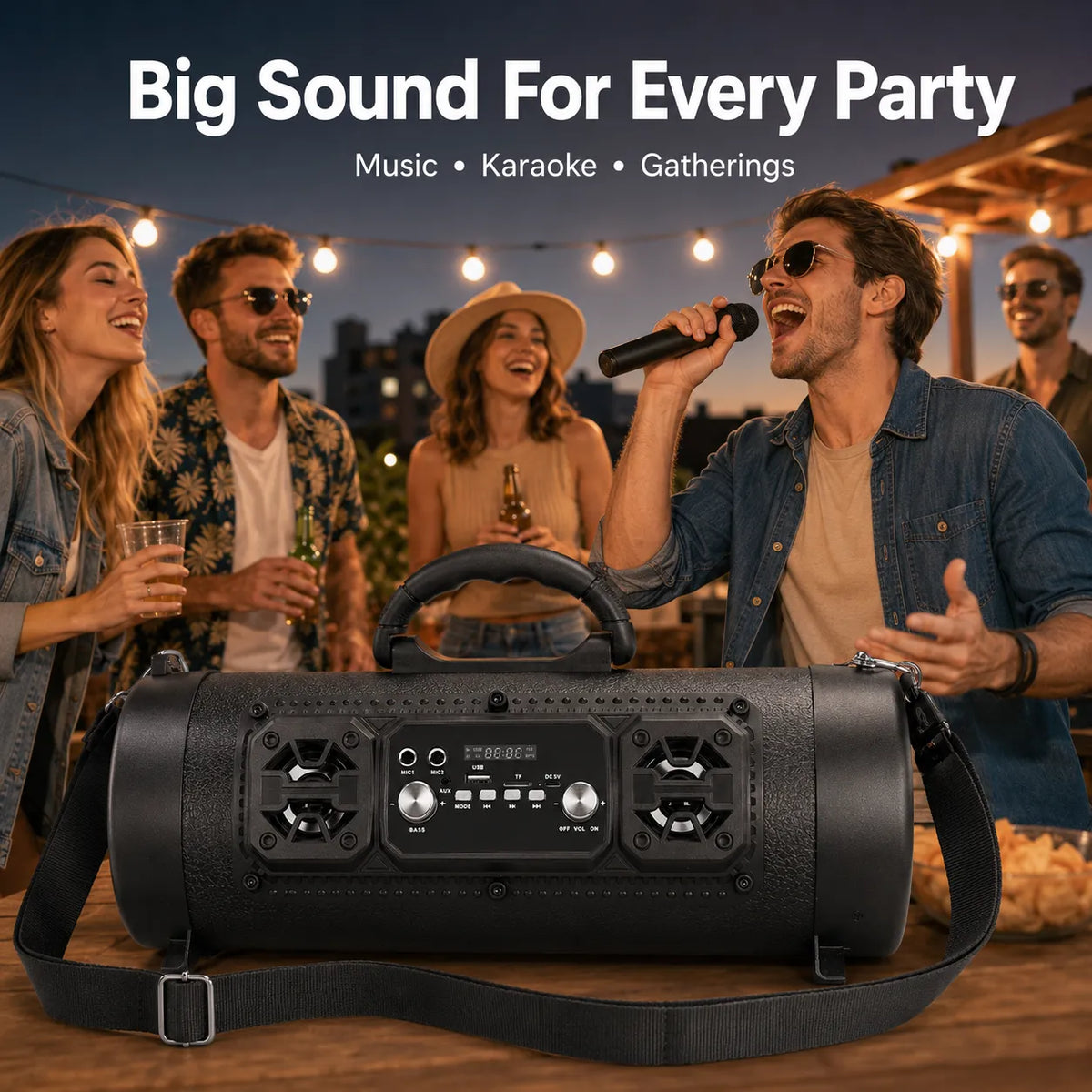🎤 Portable Wireless Karaoke Bluetooth Speaker – Big Sound, Party Anywhere