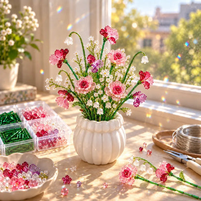 DIY Beaded Wildflower Bouquet Kit – Crystal Flower Craft