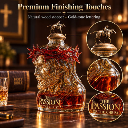 ✝️ Crown of Thorns Sculpted Glass Decanter – Faith Keepsake