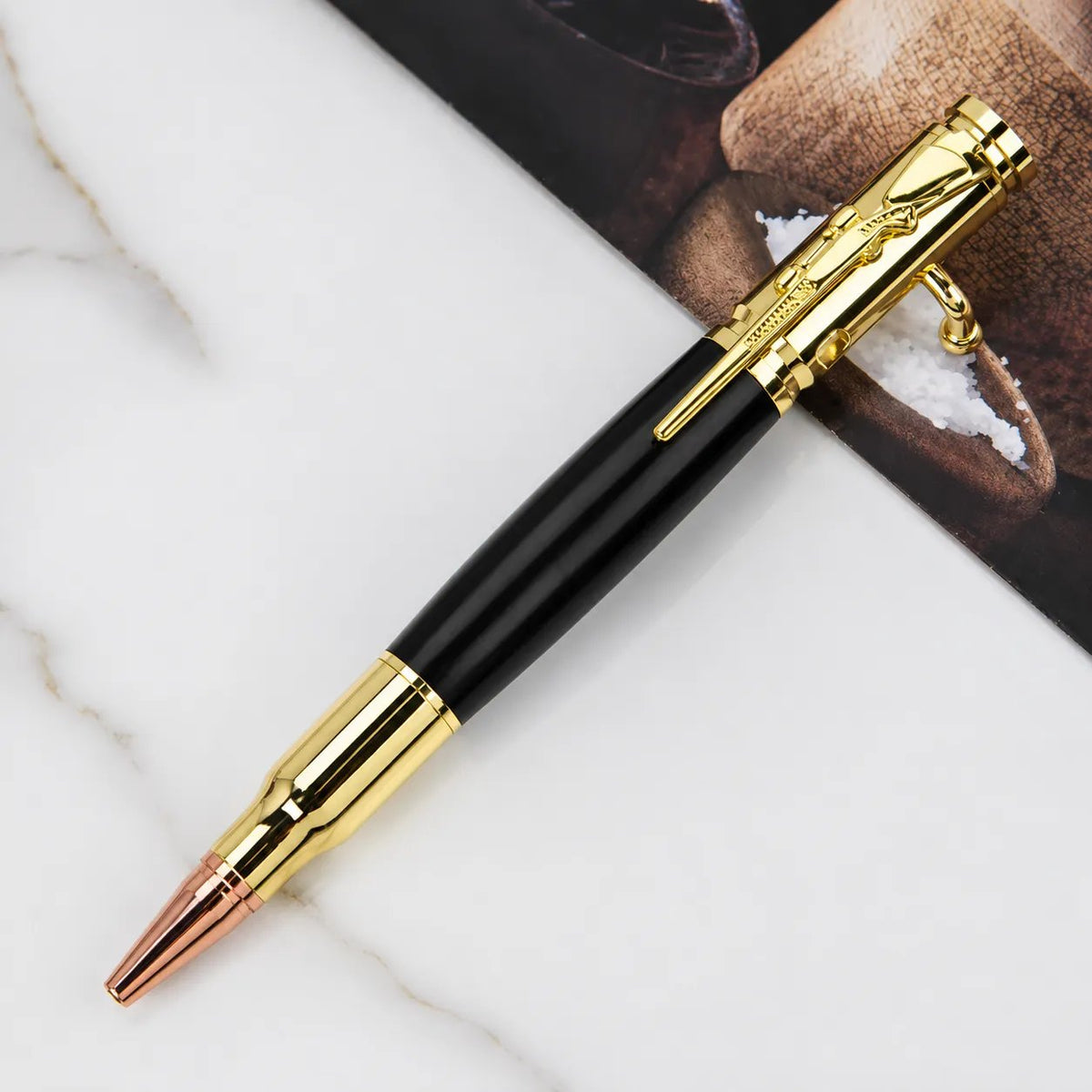 🖊Handcrafted by Jake Wilson🖊 Bolt Action Wooden Bullet Pen | Crafted From Real Wood & Bullet Casing