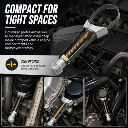 🎉🛠️NEW Auto Car Diameter Adjustable Oil Filter Removal Strap Wrench Tool