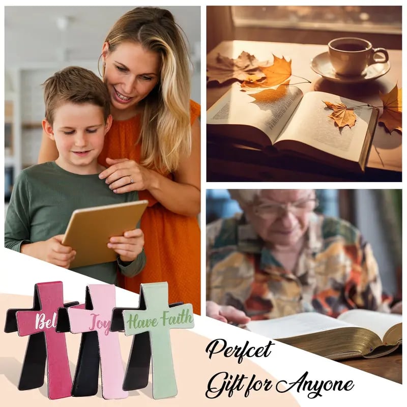 📖 Magnetic Cross Bookmarks ❤️ A Little Reminder of Faith, Every Time You Open Your Bible ✝️