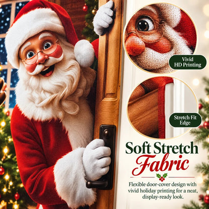 ⏰LAST DAY 50% OFF 🎅 🚪Santa & Reindeer Christmas Door Cover