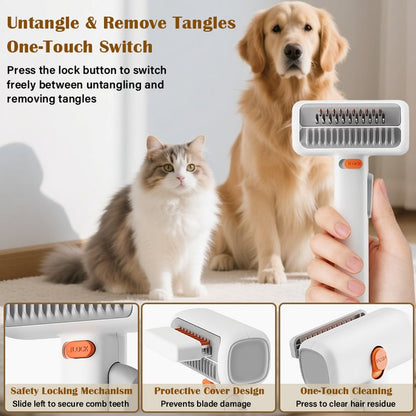 💥🏆2026 SALE - 2-IN-1 Pet Self-Detangling & Grooming Comb