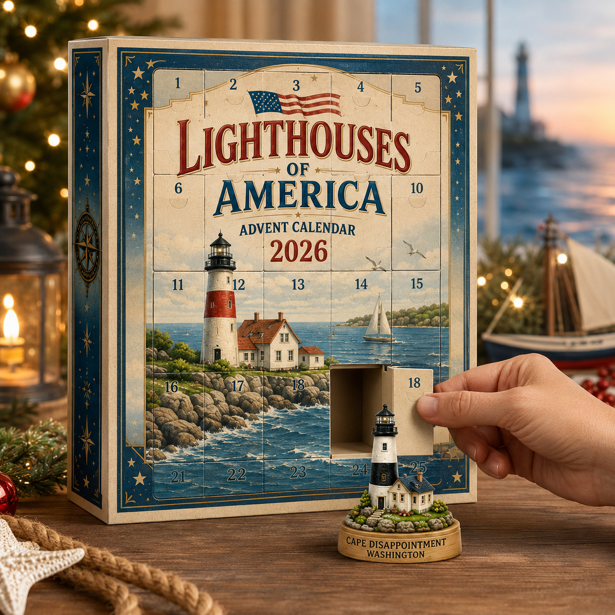 Coastal heritage lighthouse Christmas collection