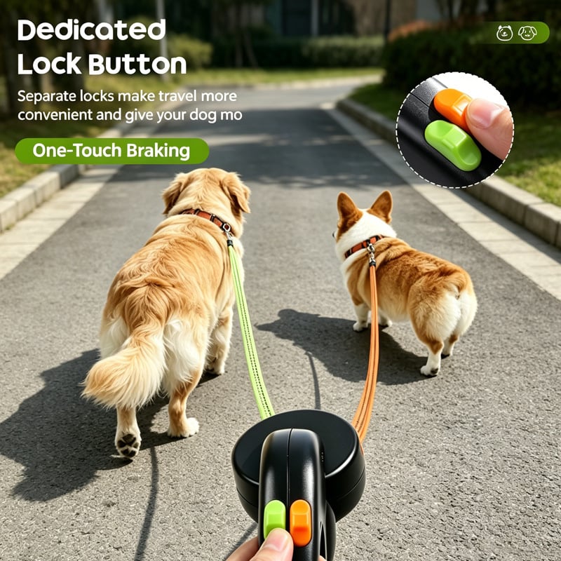 2-in-1 Multifunctional Retractable Dog Walker