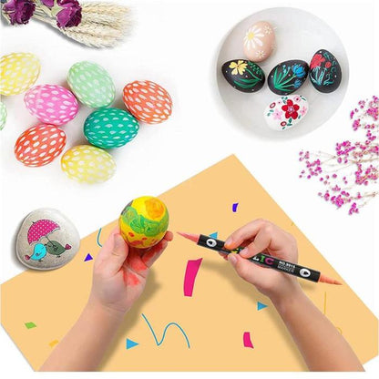 🎉🔥49%OFF - Dual Tip Acrylic Paint Pen Marker - 24/48/72 Colours