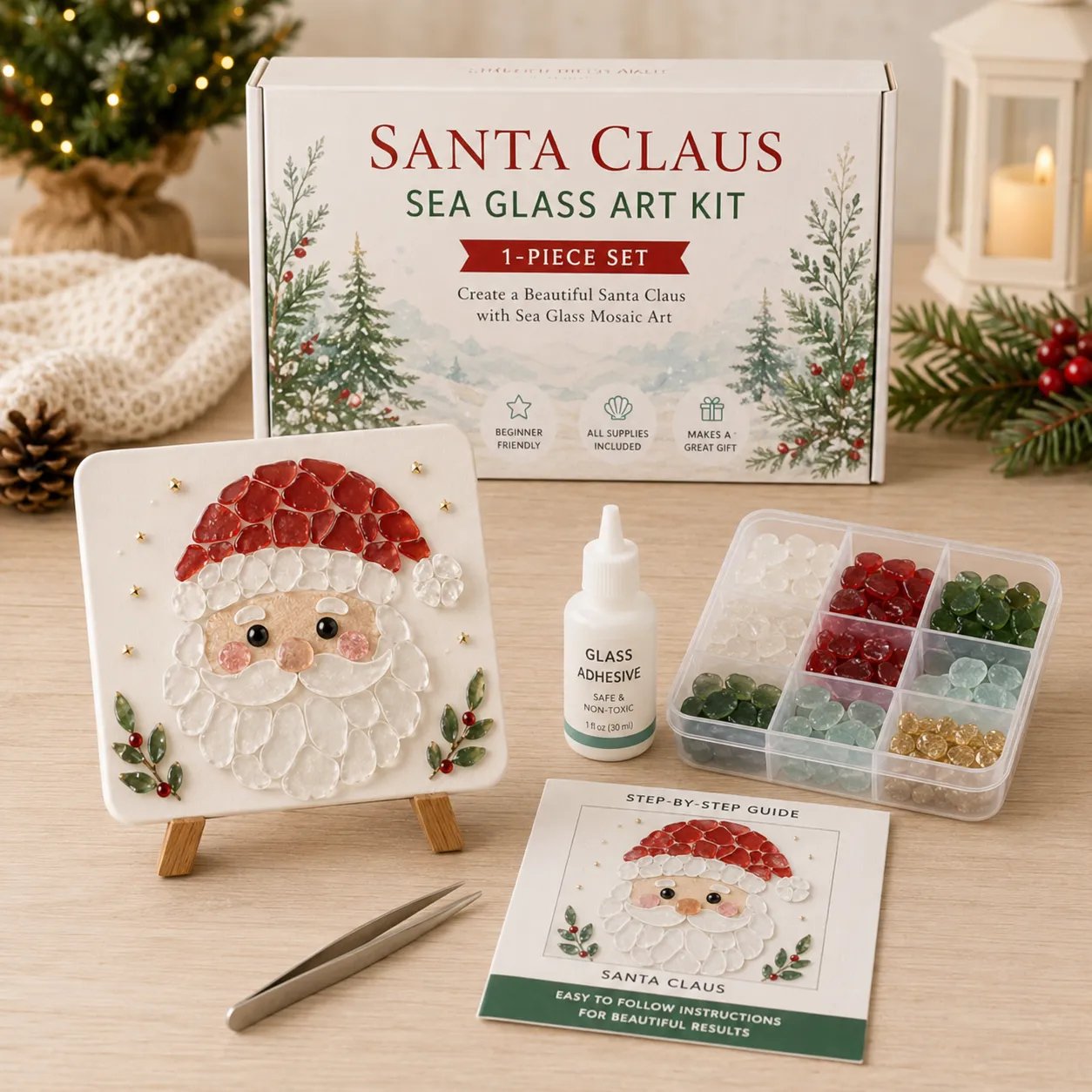 🎅🔥Christmas Pre-sale 49% OFF - 🎄 Create your own magical christmas sea glass art 🦌✨