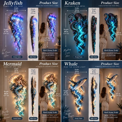 🌊Limited Edition Enchanted Ocean Legends™ Lighted Wall Décor Collection