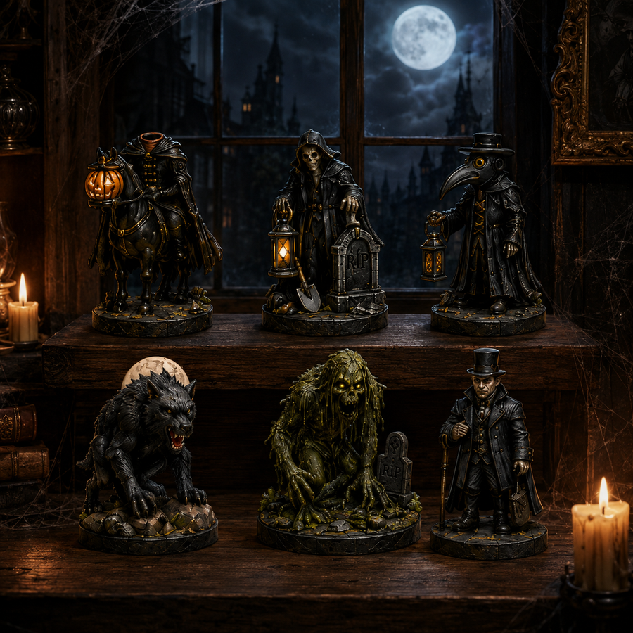 Halloween monster and gothic character miniatures