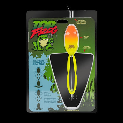 ⏳ Last Day 49% OFF – 🐸 Top Frog 6.5" Pre-Rigged Topwater Fishing Lure | Line-Thru Kicking-Leg Action, 1.2 oz Body & 100 lb Leader Included 🎣✨