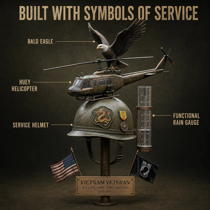 🚁Vietnam Veteran Memorial Rain Gauge
