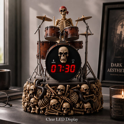 🥁Bluetooth Skeleton Drummer Alarm Clock