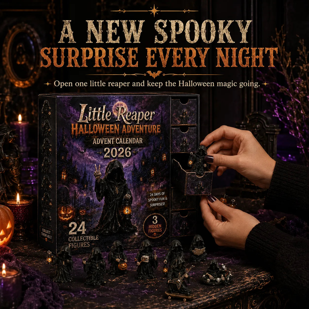 🔥Last Day 50% OFF 🎃 Witch Ghosts Halloween Advent Calendar 2026