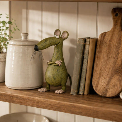 Whimsical Vintage Mouse & Cat Figurine