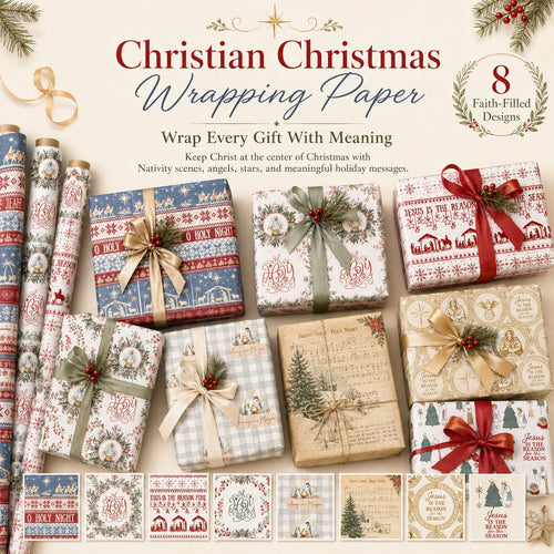 ✝️ Jesus Is The Reason For The Season – Christian Christmas Wrapping Paper 🎄🎁
