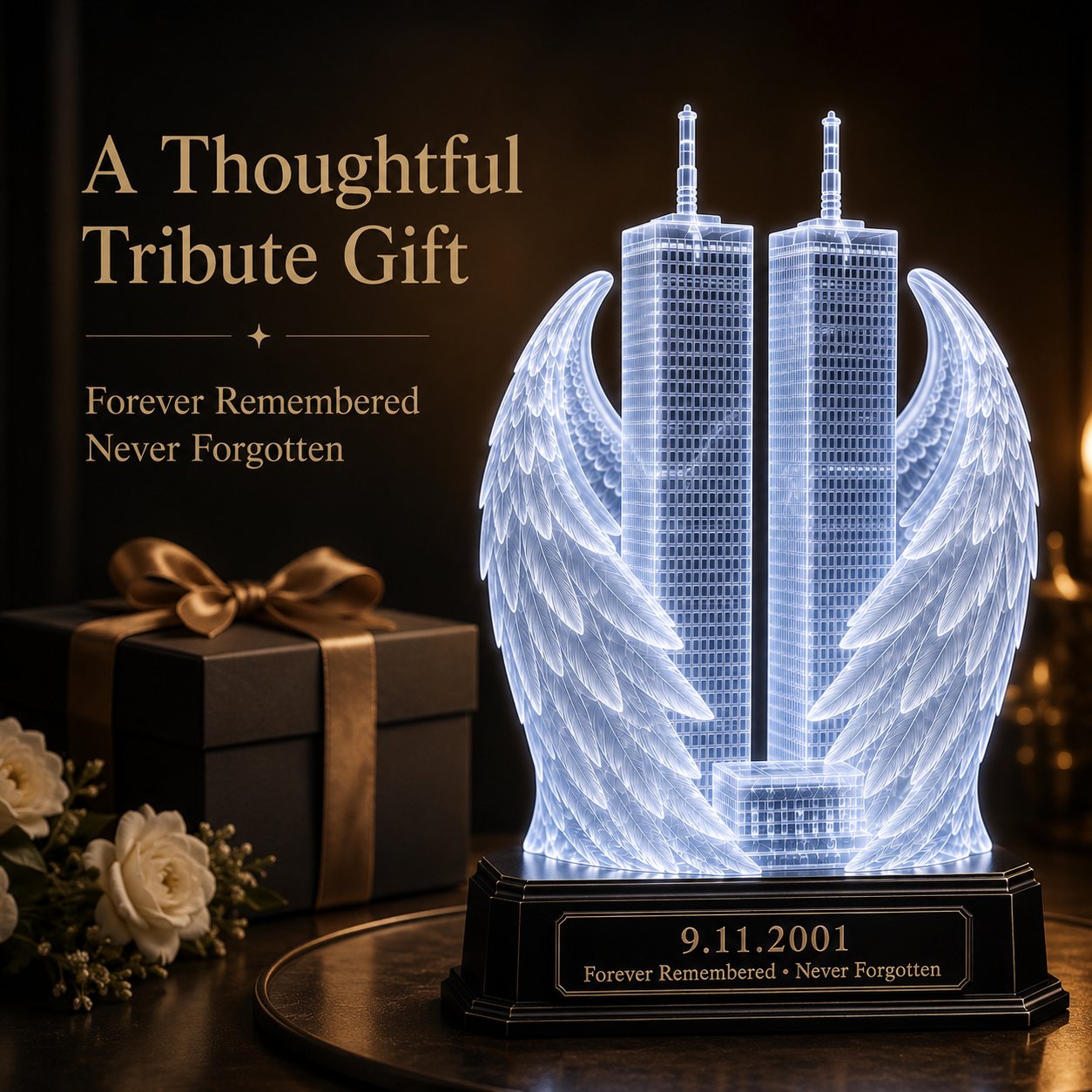 🪽 9/11 Twin Towers Memorial Light A Tribute to 2,977 Lives Lost — Forever Remembered, Forever Honored