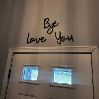 "Love you Bye" ✨Wooden Wall Hanging Sign Decoration - No Wall Damage