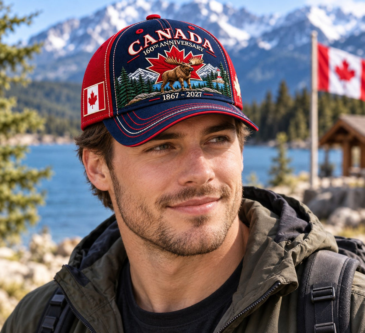 🎉 50% OFF | 🍁 Canada 160th Anniversary Embroidered Cap – 3 Colors