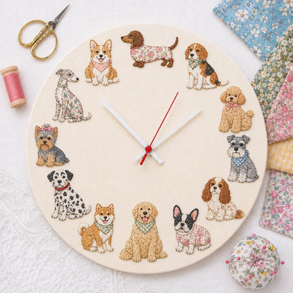 ⏳ Last Day 49% OFF – 🕒 Beginner-Friendly DIY Patchwork Fabric Clock Kit – 12-Themed Appliqué Wall Clock | Complete Kit with Coordinated Fabrics, Clock Mechanism & Step-by-Step Guide Included 💕